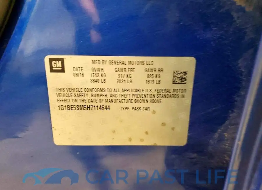 1G1BE5SM5H7114644# 12