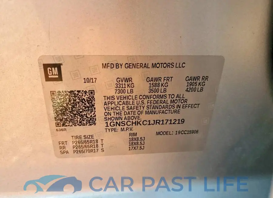 1GNSCHKC1JR171219# 14
