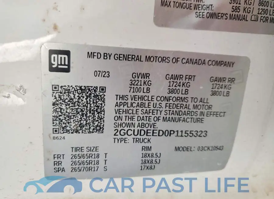 2GCUDEED0P1155323# 12