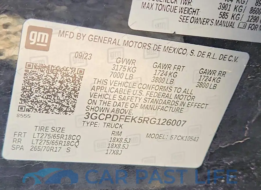 3GCPDFEK5RG126007# 13