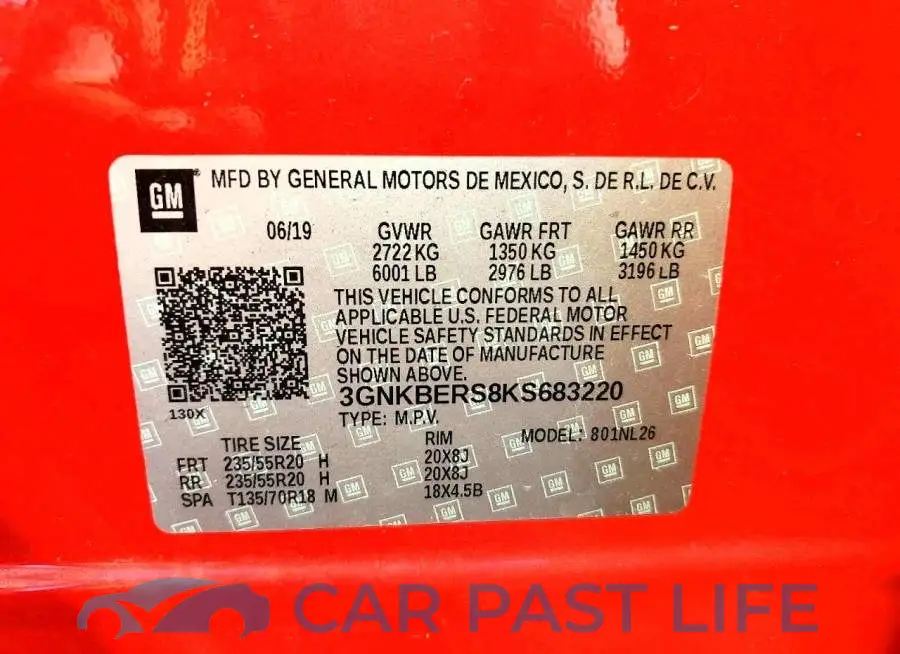 3GNKBERS8KS683220# 13