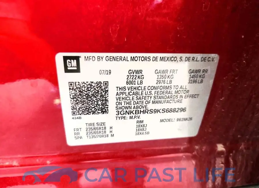 3GNKBHRS9KS688296# 13