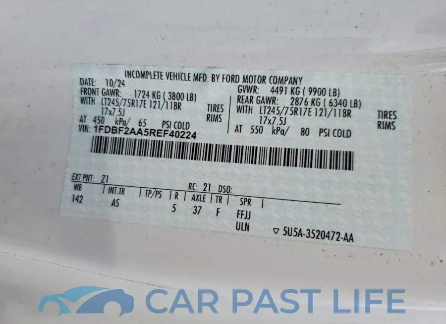 1FDBF2AA5REF40224# 12