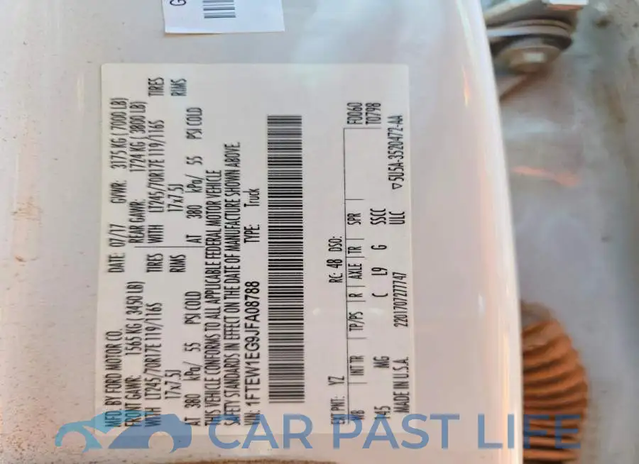 1FTEW1EG9JFA08788# 12