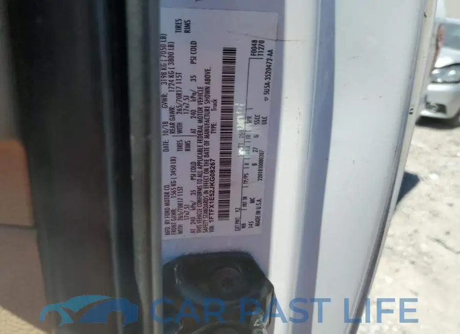 1FTFX1E52JKG08267# 12