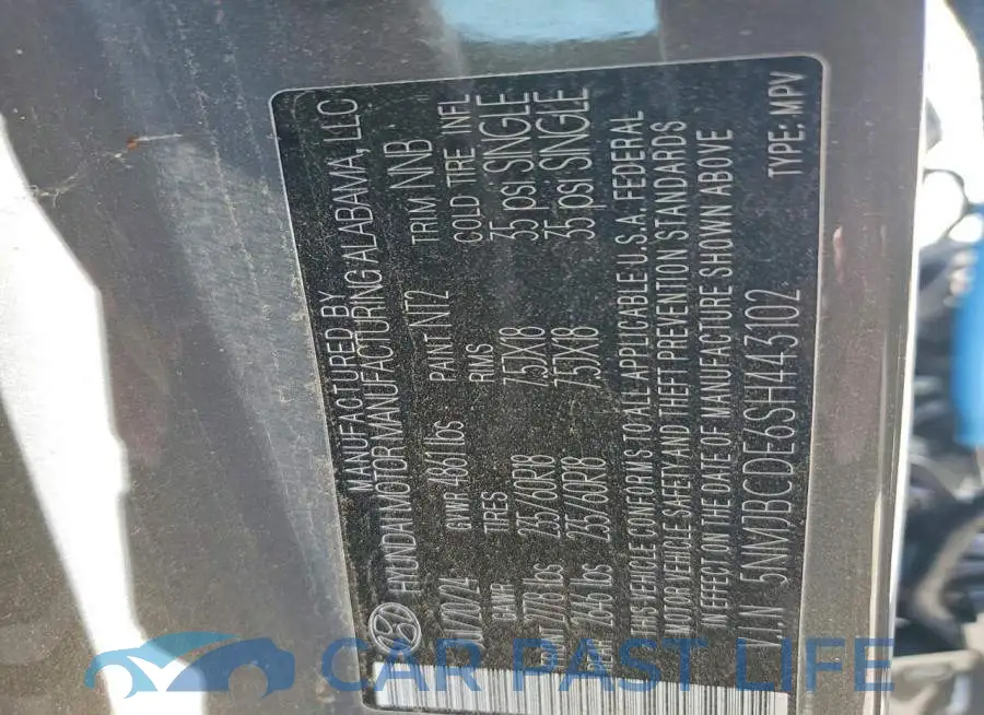 5NMJBCDE6SH443102# 13