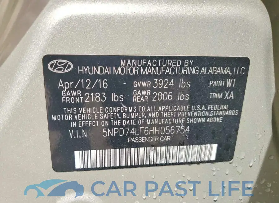5NPD74LF6HH056754# 13
