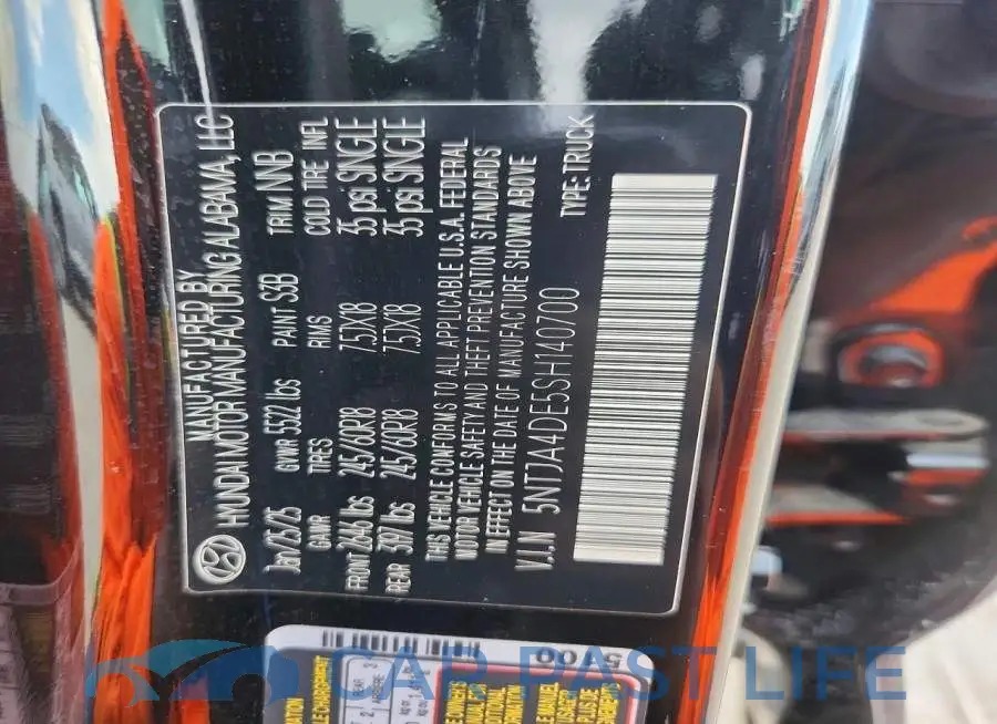 5NTJA4DE5SH140700# 12