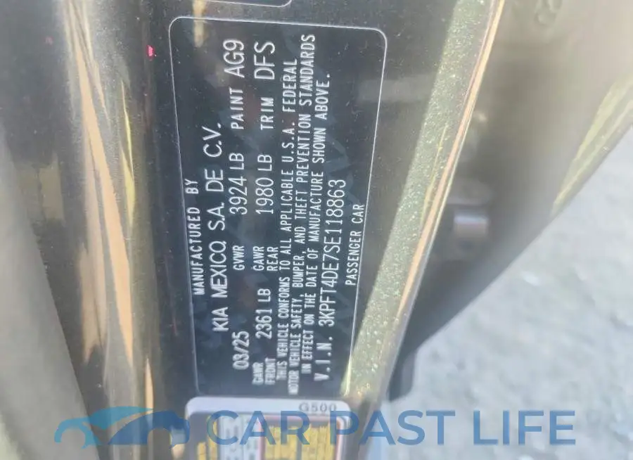 3KPFT4DE7SE118863# 12