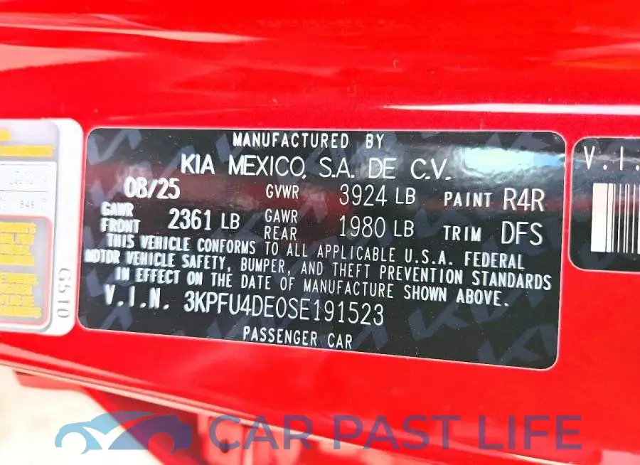 3KPFU4DE0SE191523# 13