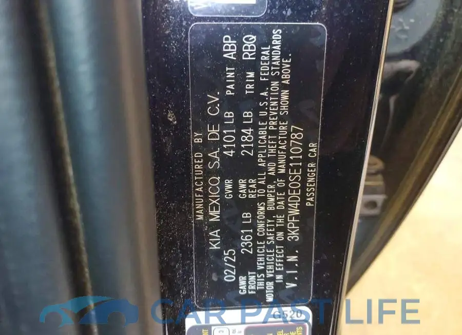3KPFW4DE0SE110787# 12