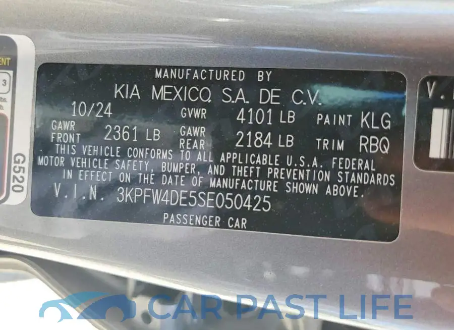 3KPFW4DE5SE050425# 12