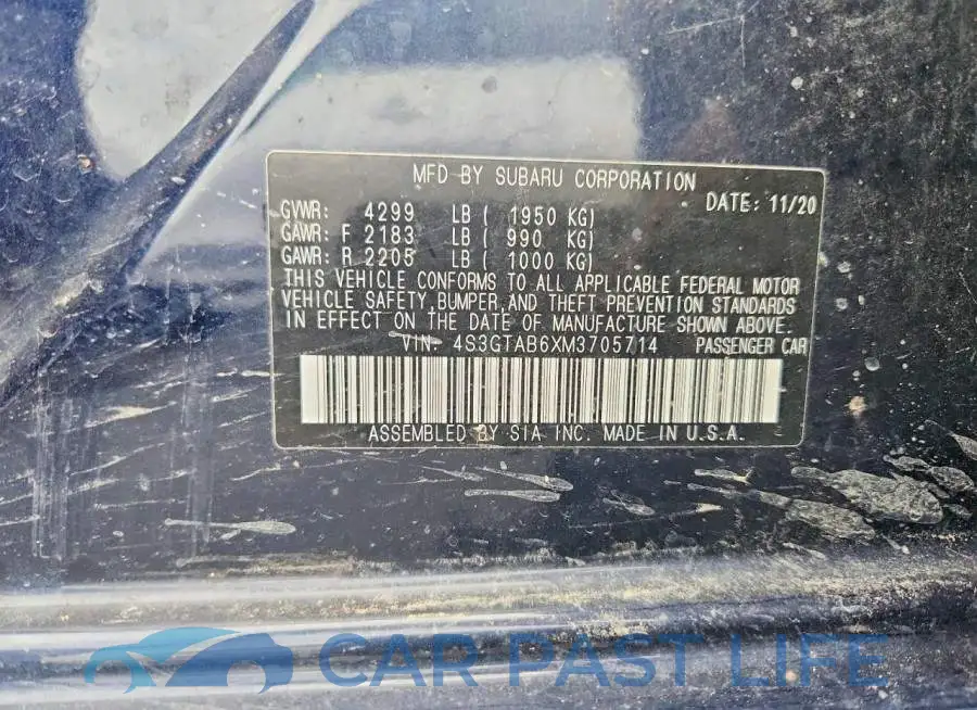 4S3GTAB6XM3705714# 12