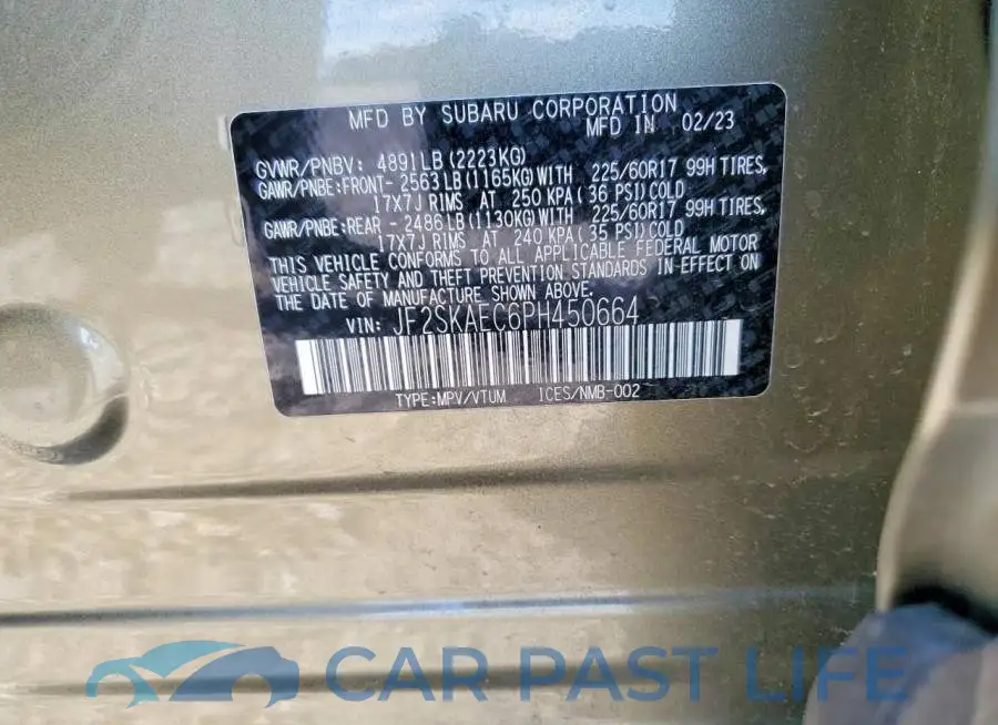 JF2SKAEC6PH450664# 14