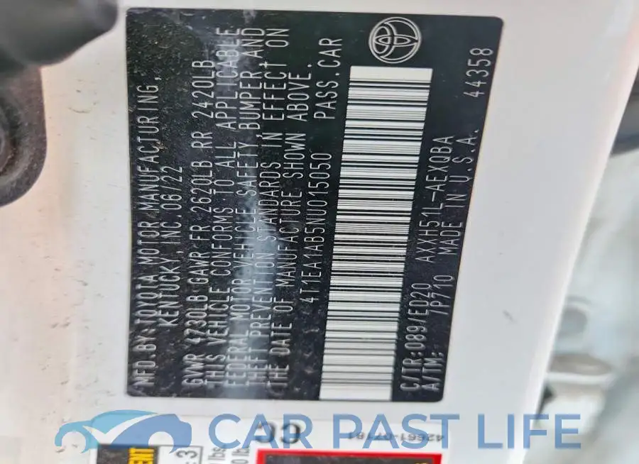 4T1EA1AB5NU015050# 12
