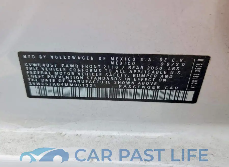 3VWG57AU4MM001324# 13