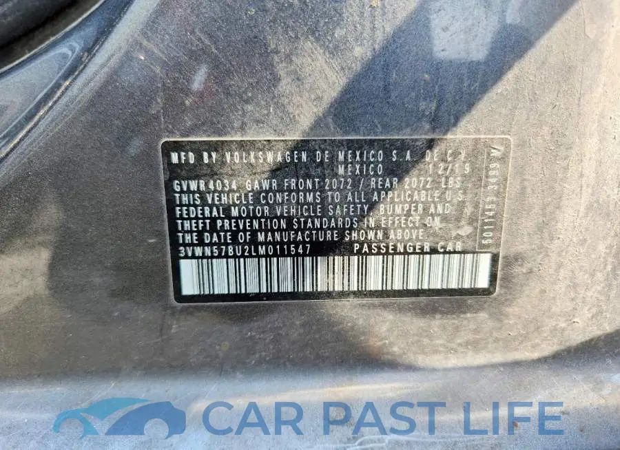 3VWN57BU2LM011547# 12