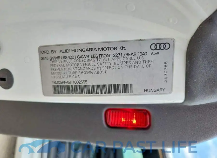 TRUC5AFV5H1002555# 12