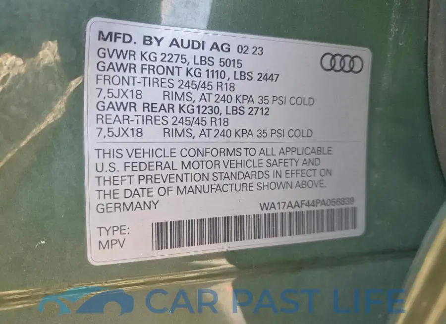 WA17AAF44PA056839# 13