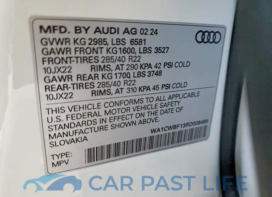 WA1CWBF13RD008486# 14