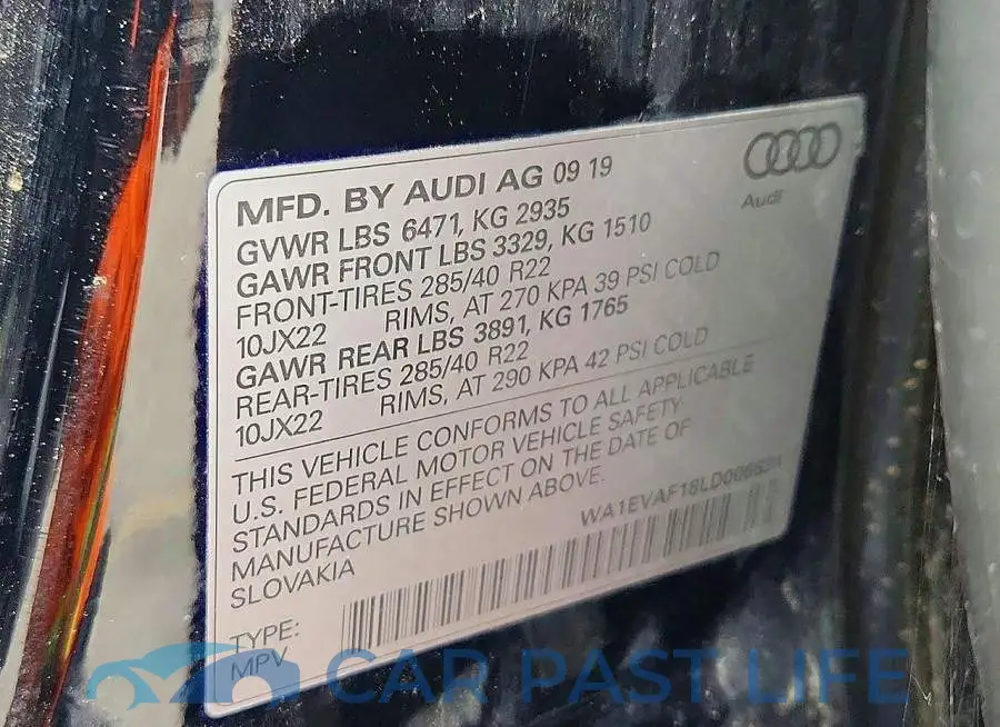 WA1EVAF18LD006634# 13