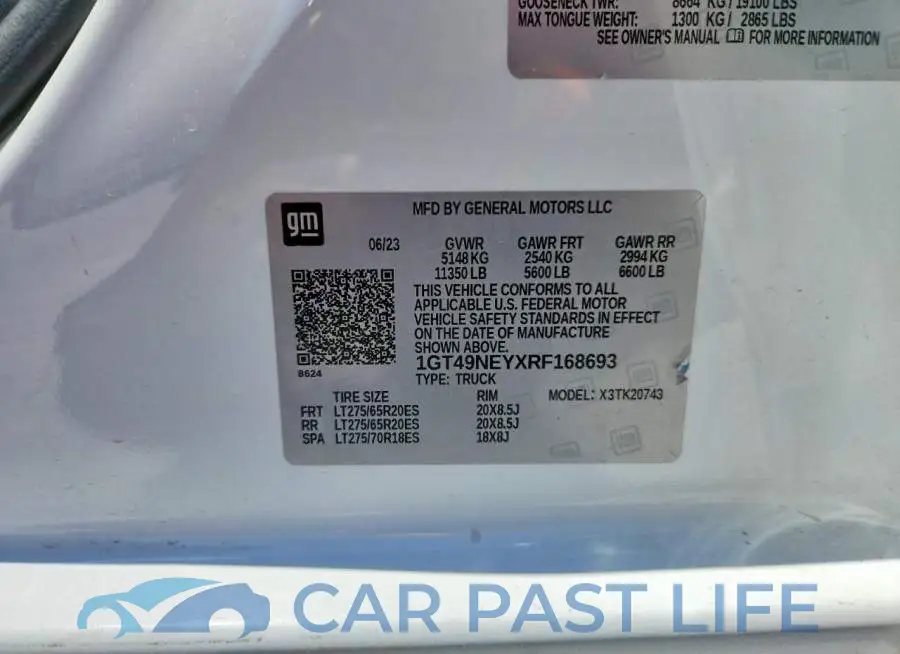 1GT49NEYXRF168693# 12