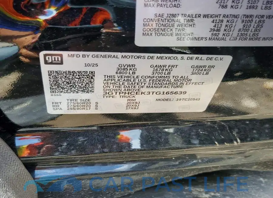 3GTPHCEK3TG165639# 13