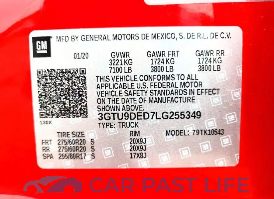 3GTU9DED7LG255349# 13