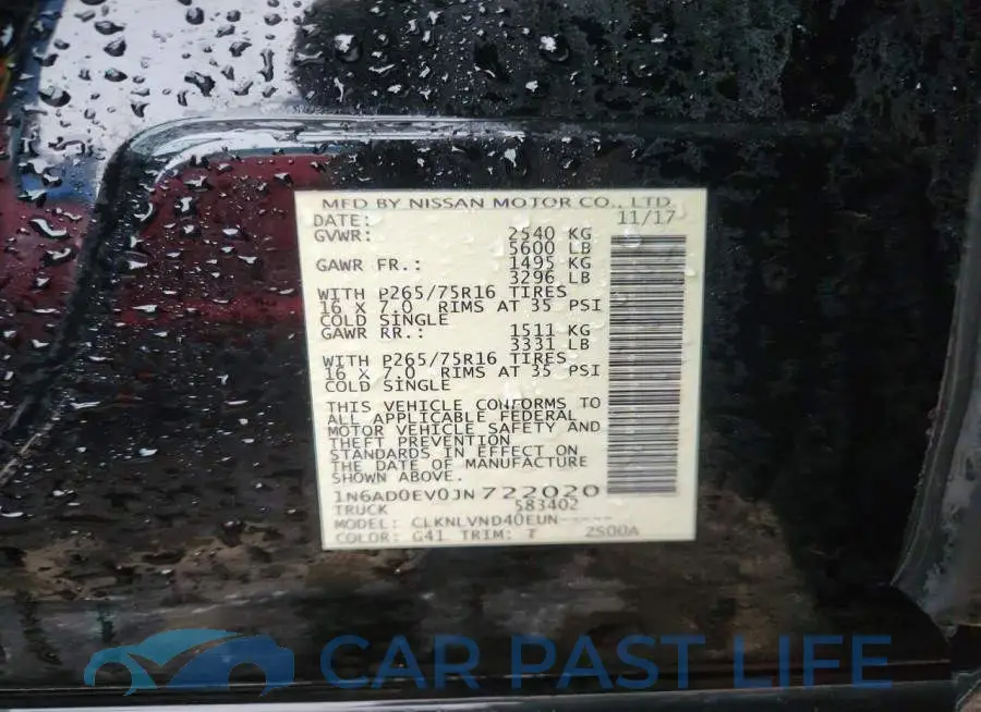 1N6AD0EV0JN722020# 12