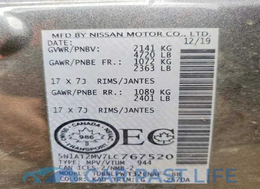 5N1AT2MV7LC767520# 13