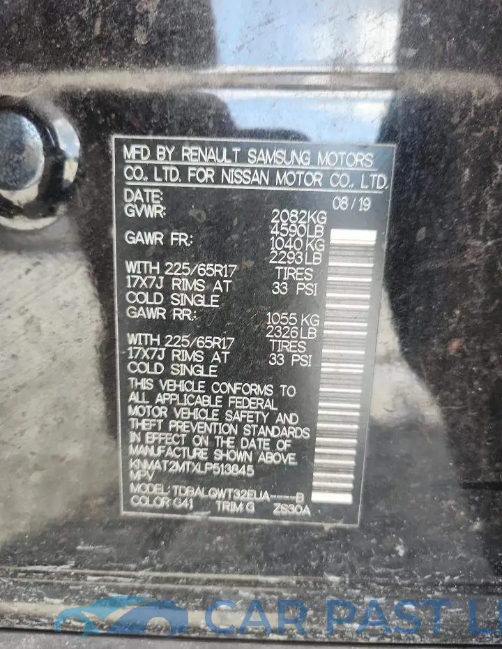 KNMAT2MTXLP513845# 13