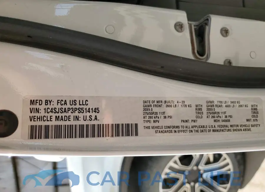 1C4SJSAP3PS514145# 13