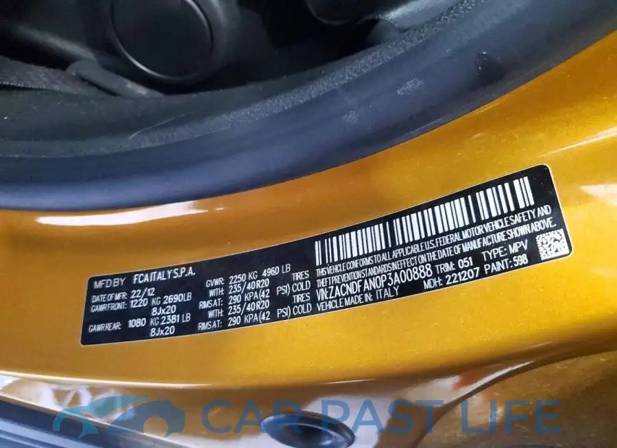ZACNDFAN0P3A00888# 13