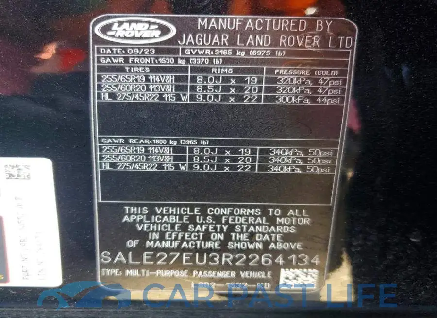 SALE27EU3R2264134# 13