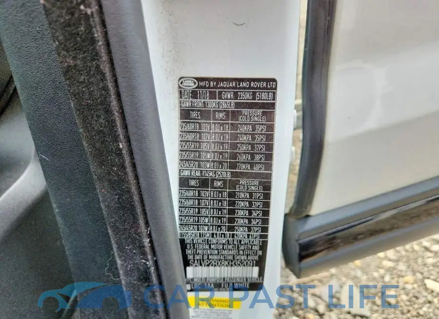 SALVP2RX8KH352091# 13