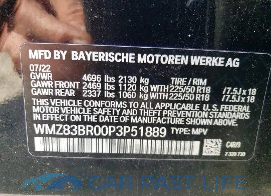 WMZ83BR00P3P51889# 12