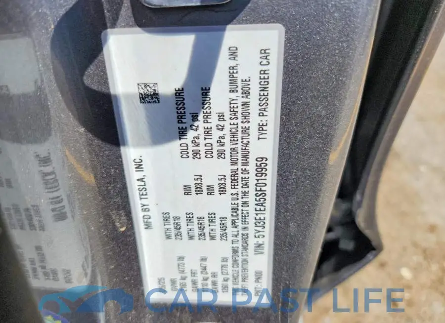 5YJ3E1EA5SF019959# 13