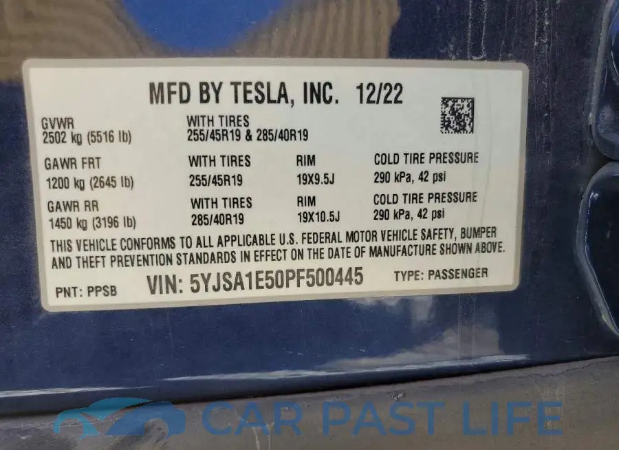 5YJSA1E50PF500445# 13