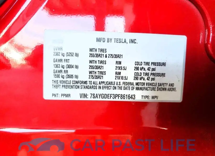 7SAYGDEF3PF861643# 12