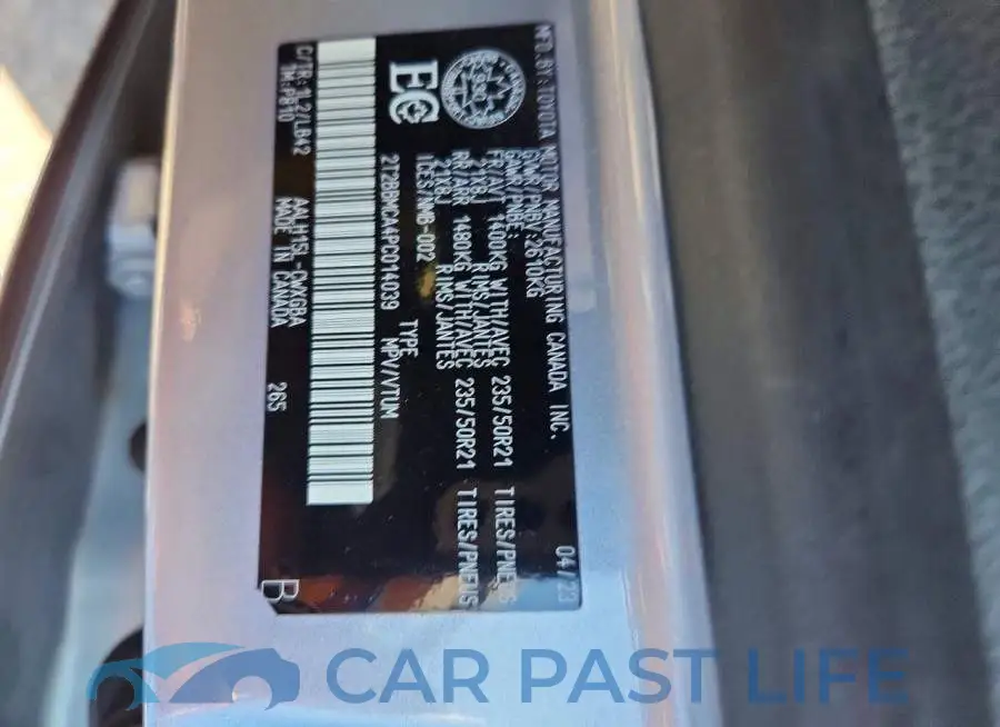 2T2BBMCA4PC014039# 14