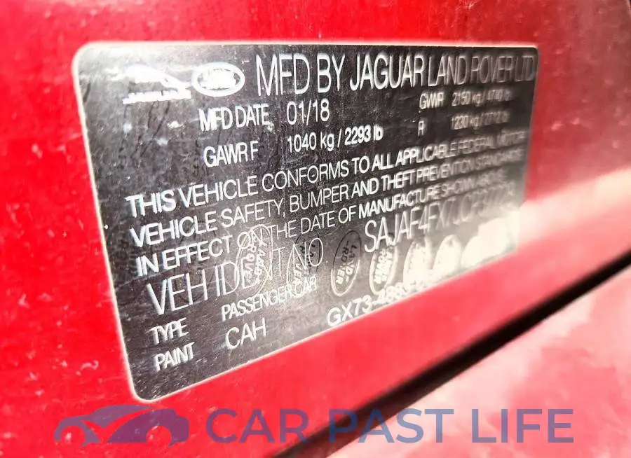 SAJAF4FX7JCP37728# 12