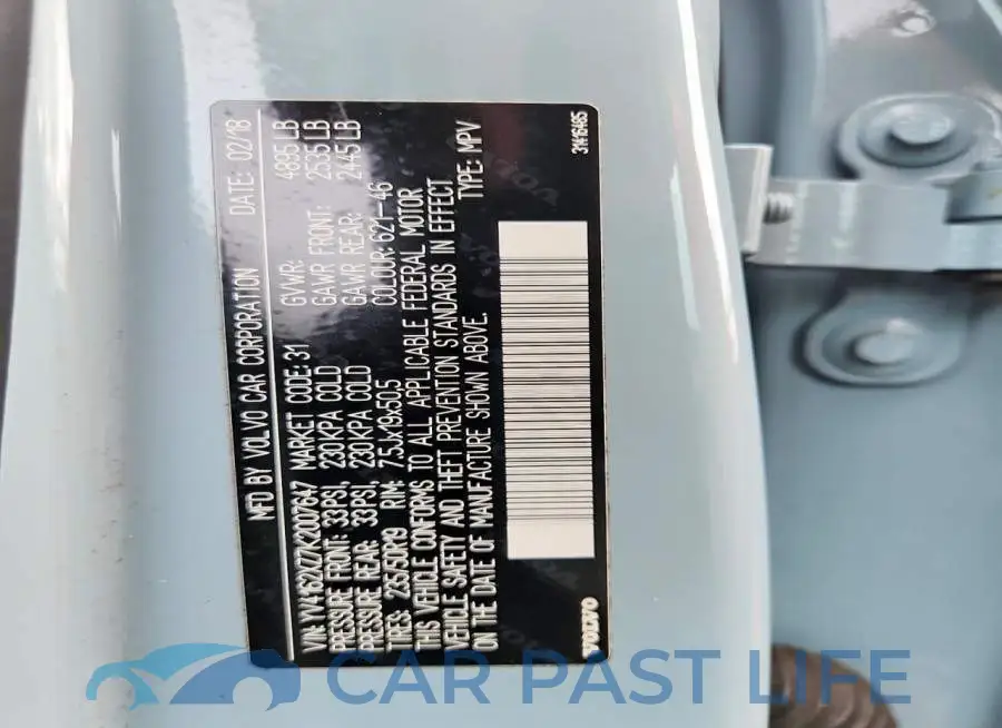 YV4162XZ7K2007647# 12
