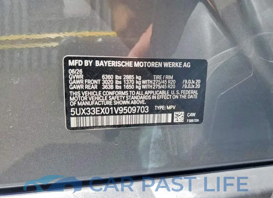 5UX33EX01V9509703# 12