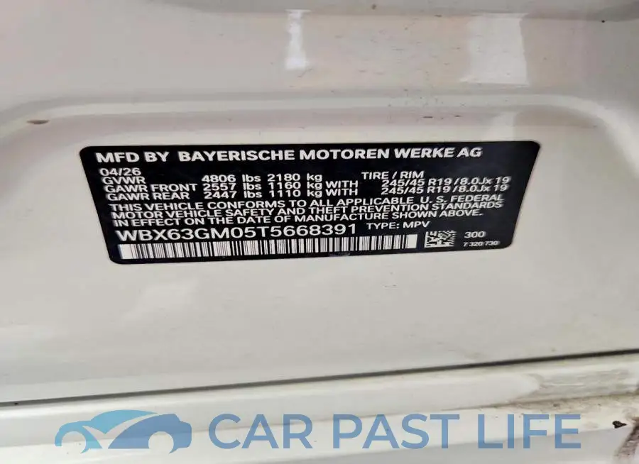 WBX63GM05T5668391# 13