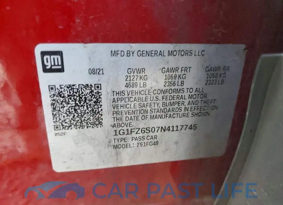 1G1FZ6S07N4117745# 12