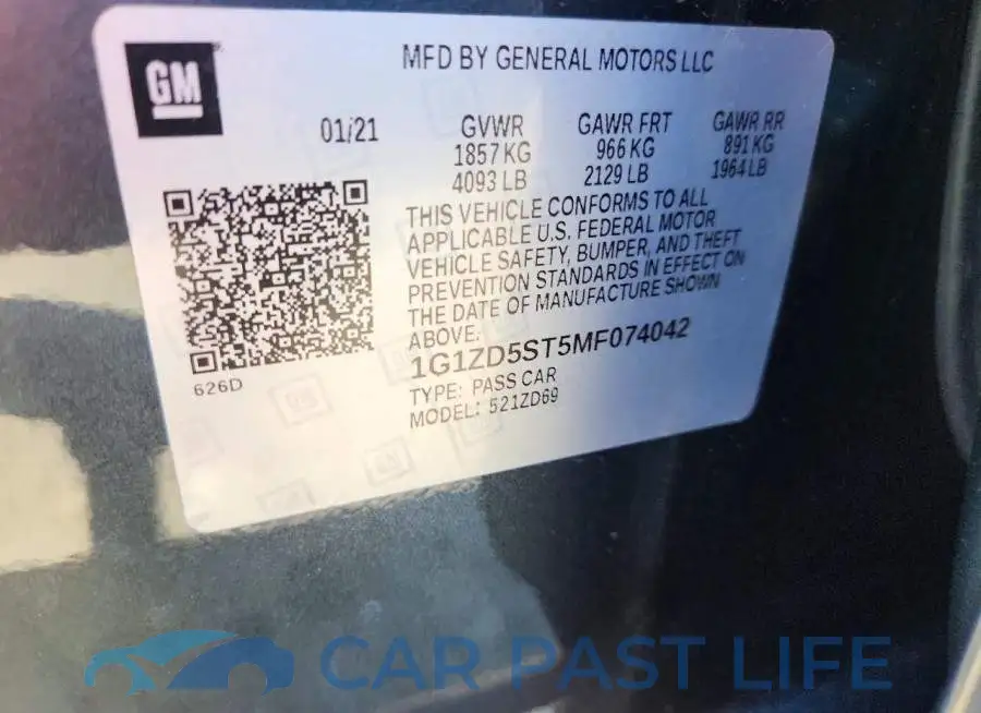 1G1ZD5ST5MF074042# 12