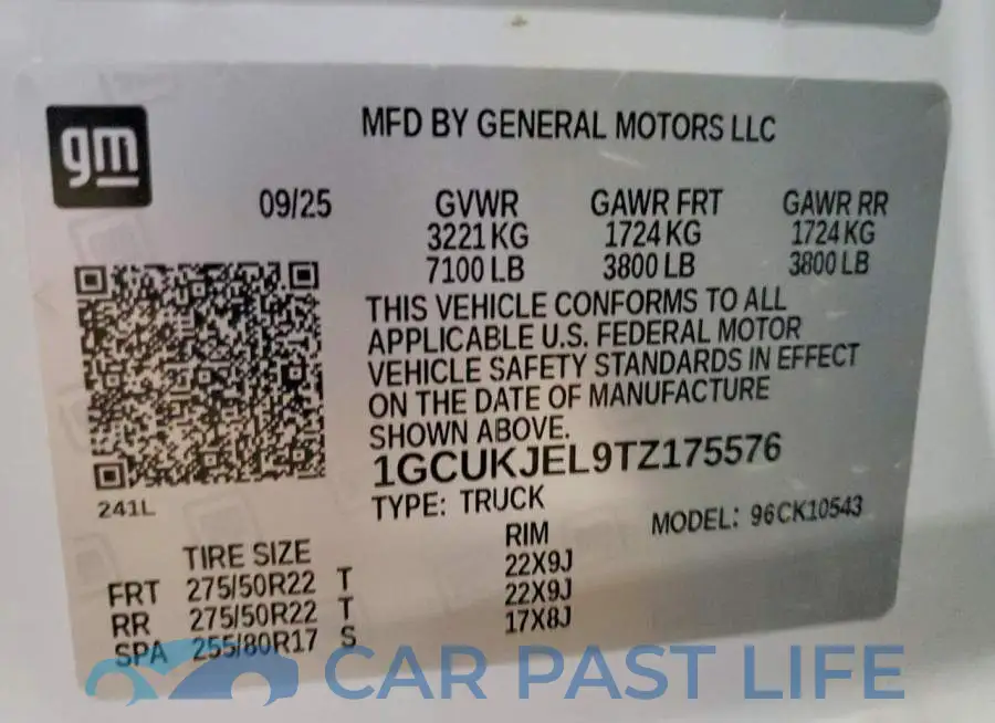 1GCUKJEL9TZ175576# 12