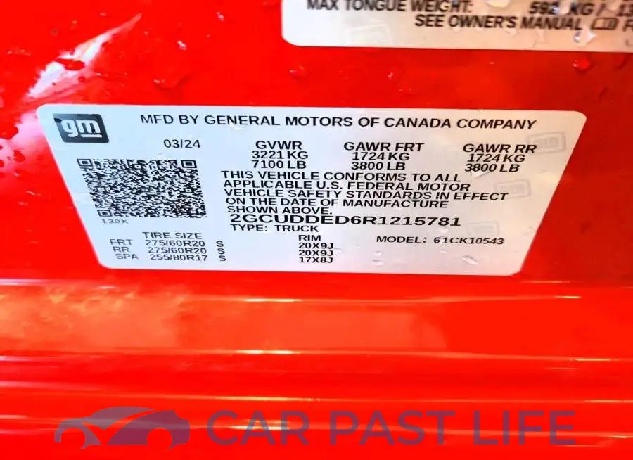 2GCUDDED6R1215781# 12