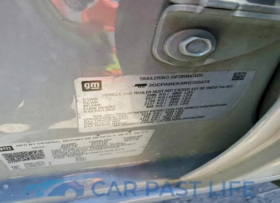 3GCPABEK6RG355474# 12