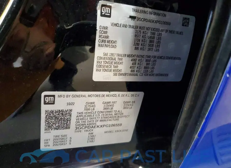 3GCPDAEKXPG106559# 12